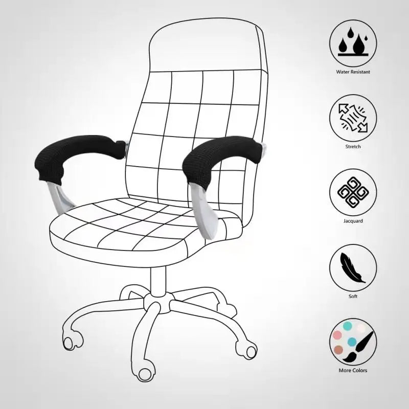 Universal Elastic Armrest Covers – Solid Color, Washable & Dustproof (1 Pair) - Image 6