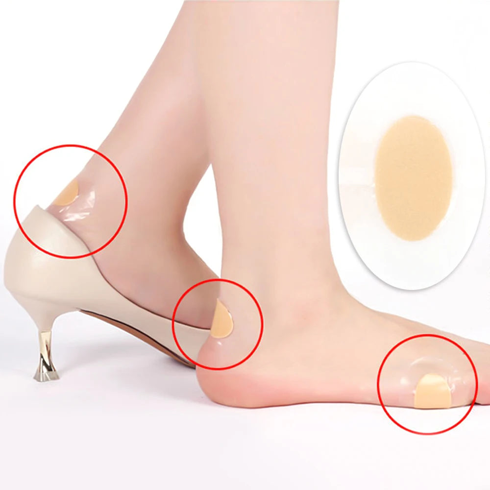 100PCS Pain Relief Gel Heel Protectors – Hydrocolloid Adhesive Blister Pads for Foot Care - Image 4