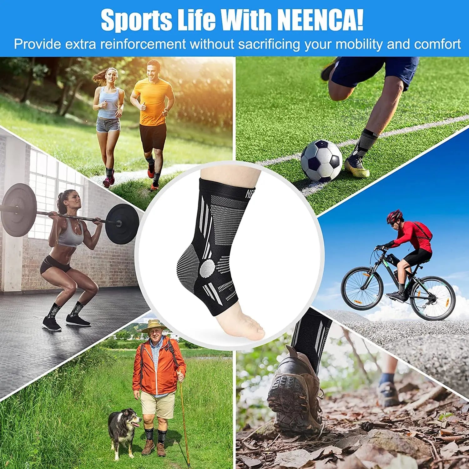 Ankle Brace Compression Sleeve – Support for Achilles Tendonitis & Plantar Fasciitis - Image 6