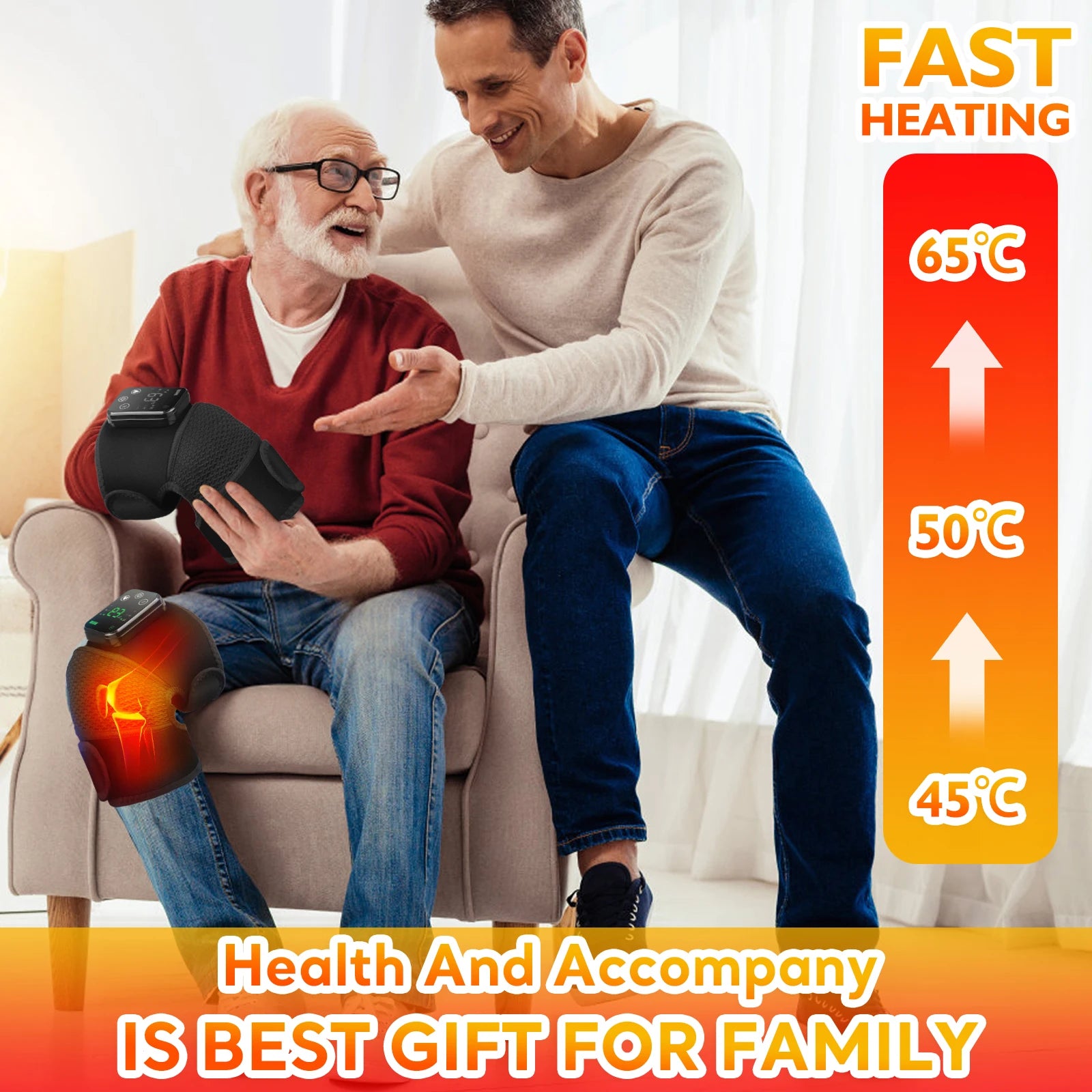 3-in-1 Heated Knee Massager – Wireless Massage Belt for Knee, Shoulder & Elbow - Image 5