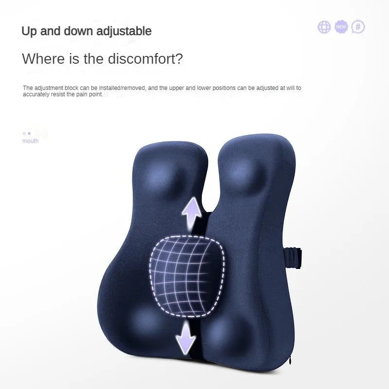 Memory Foam Seat Cushion & Back Support Pillow Set – Orthopedic Relief for Coccyx, Hip & Lumbar - Image 3