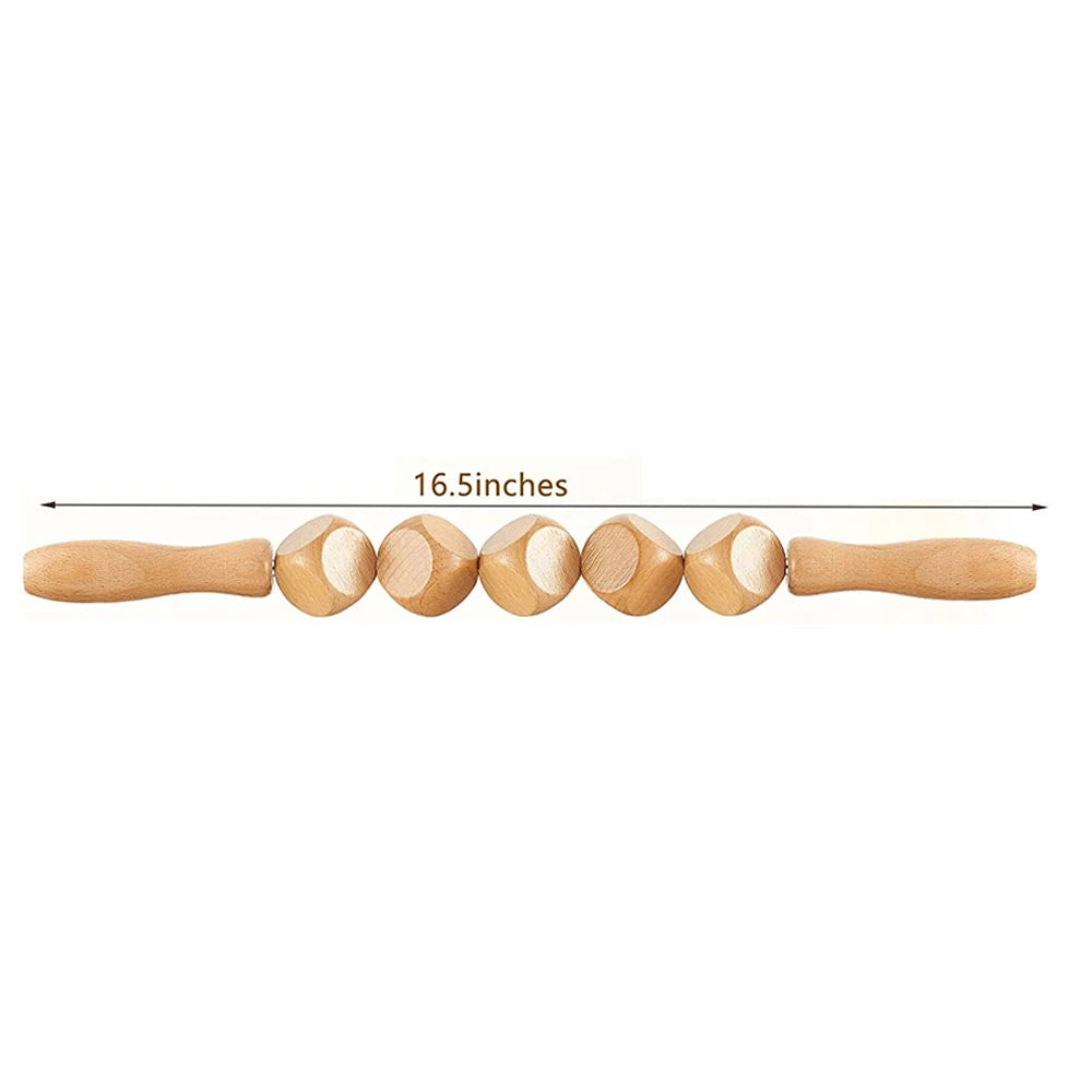 12-Wheel Wood Therapy Roller Stick – Curved Maderoterapia Colombiana Massager for Lymphatic Drainage - Image 11