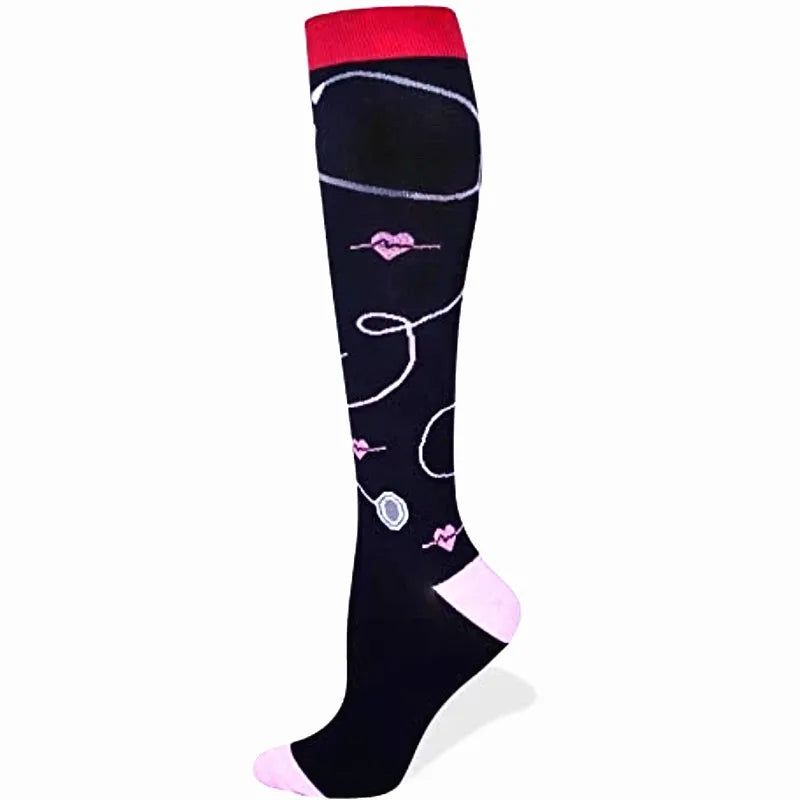 20–30mmHg Compression Socks – Pink Knee-High Stockings for Varicose Veins, Pain Relief & Circulation Support - Image 19