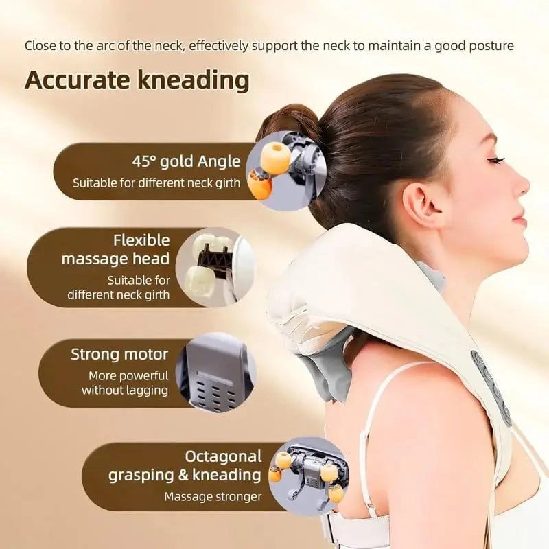 Shiatsu Neck & Shoulder Massager with Heat – Full Back Muscle Relief - Image 3