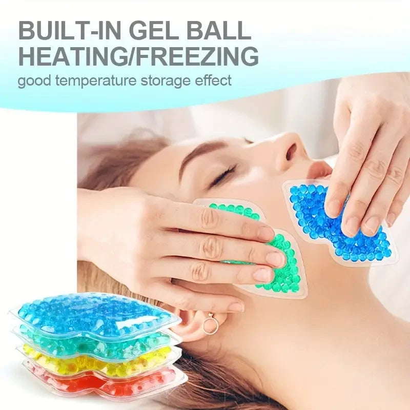 2pcs Reusable Facial Lip & Eye Ice Packs – Hot & Cold Gel Bead Compress for Pain Relief & Skincare - Image 4