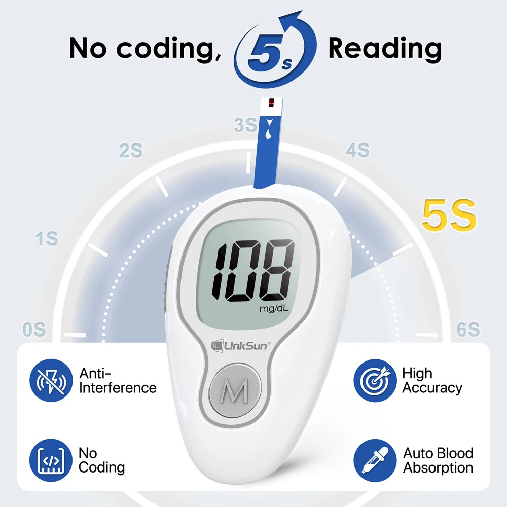 LinkSun G-425‑3 Blood Glucose Meter – Complete Diabetes Testing Kit - Image 3