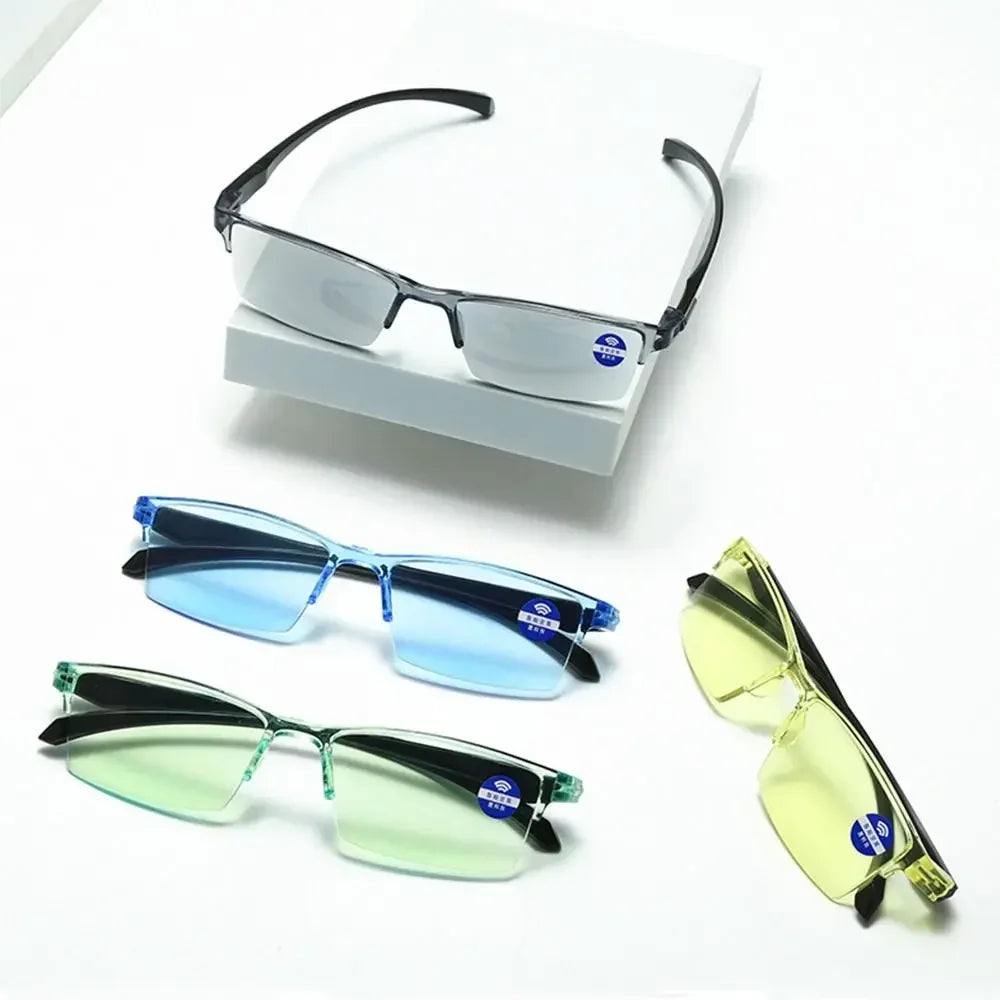 Smart Automatic Zoom Reading Glasses – Autofocus, Anti-Blue Light, Half-Rim Design for Near & Far Vision - Image 2