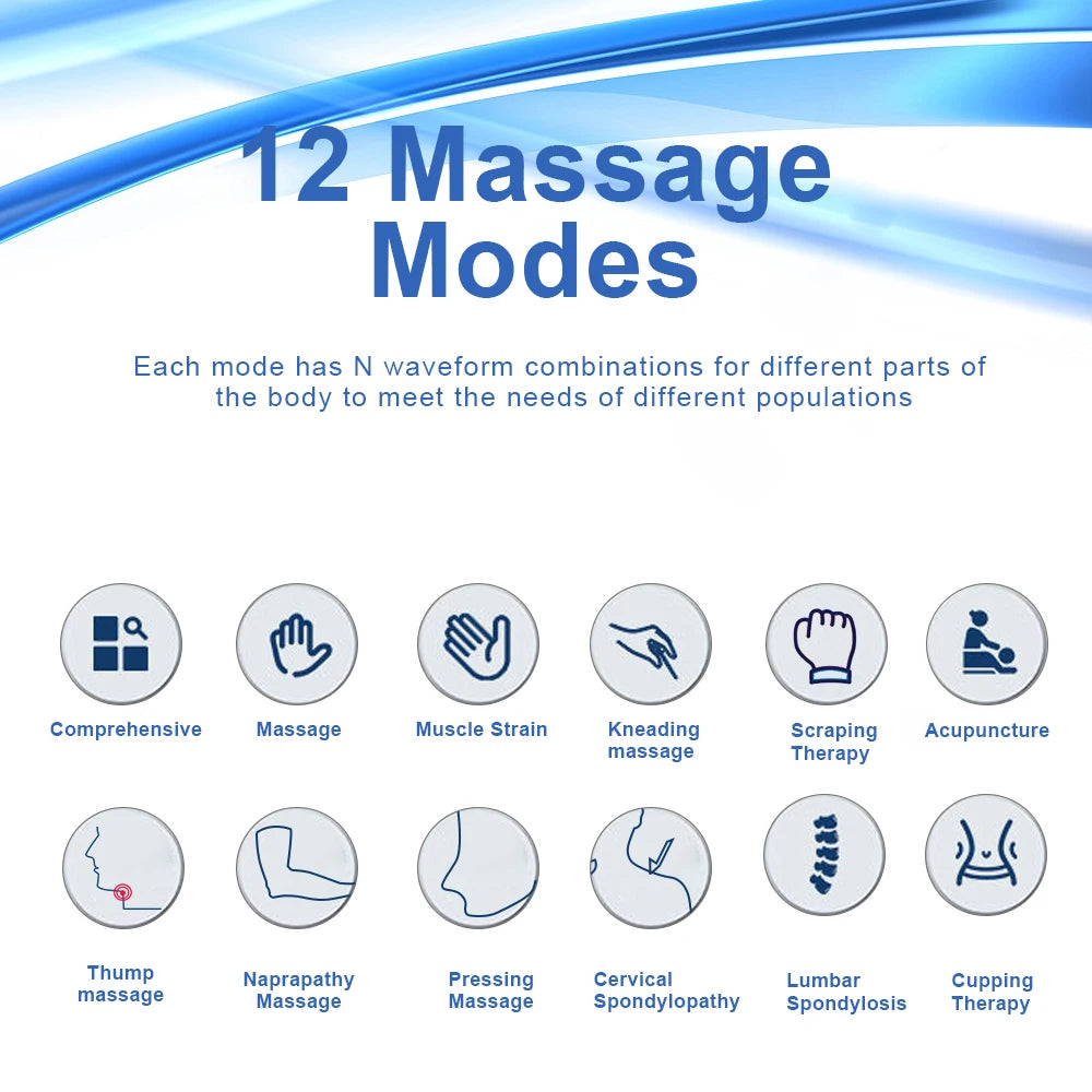 12-Modes TENS & EMS Therapy Device – Low Frequency Electronic Muscle Stimulator - Image 3