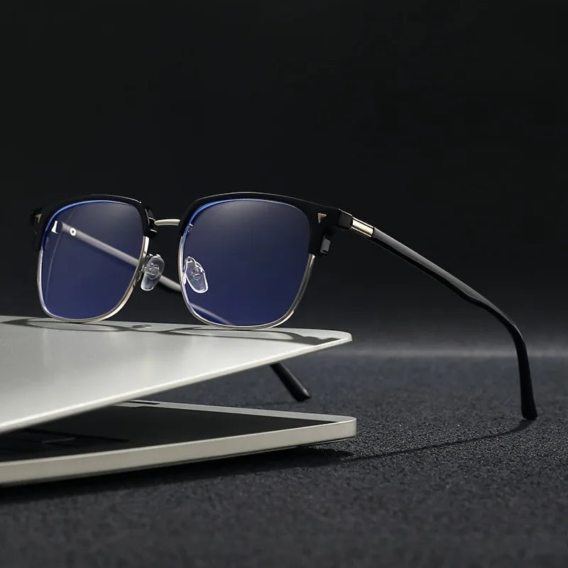 Stylish Square Men's Computer Glasses – Blue Light Blocking Eyewear for Digital Eye Protection - Image 6