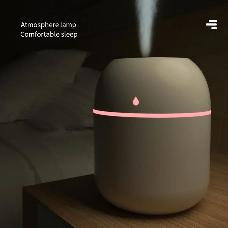 Portable 220ml Mini Mist Humidifier – H2O Spray Cup with Aroma Diffuser & USB Power - Image 2