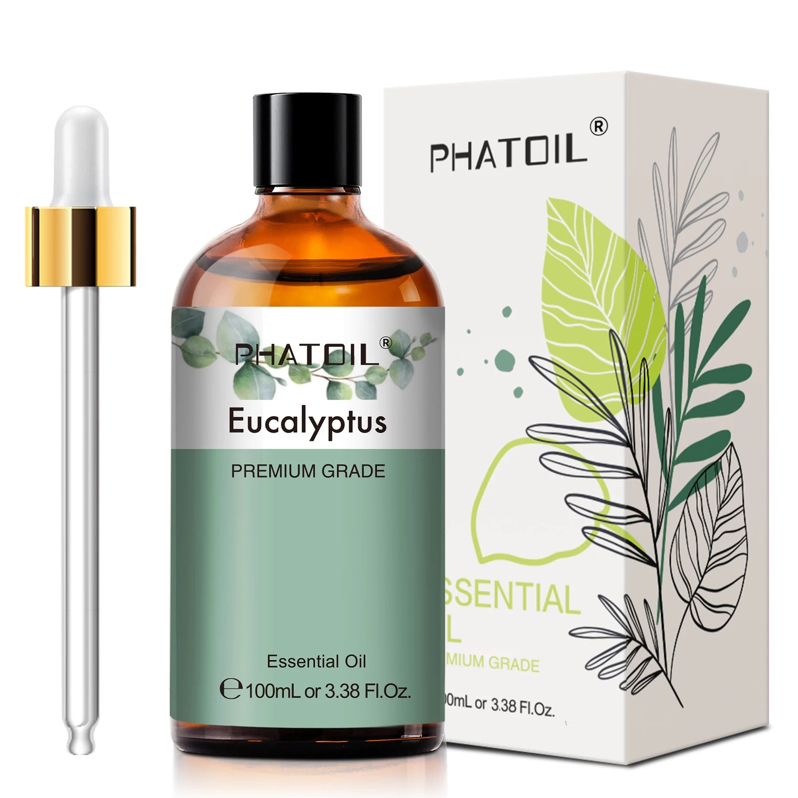 PHATOIL 100ml Essential Oil Collection – Eucalyptus, Lavender, Vanilla, Jasmine, Lemon & Bergamot - Image 2