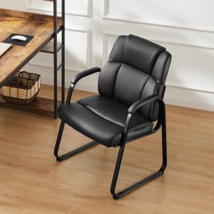 JHK Ergonomic PU Leather Chair – Padded Gaming & Living Room Seat with Armrests