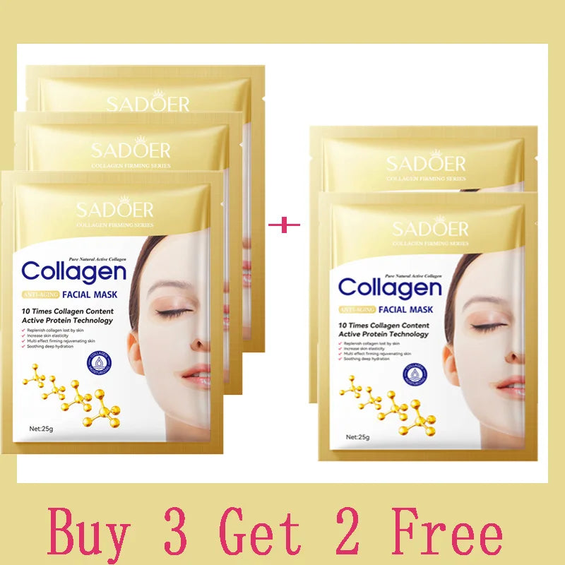 10PCS Collagen Anti-Wrinkle Facial Mask – Korean Skincare for Firming, Moisturizing & Brightening - Image 11