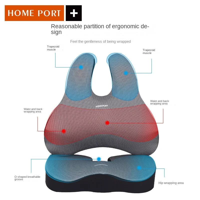 Orthopedic Memory Foam Cushion Set – Coccyx & Lumbar Support - Image 3