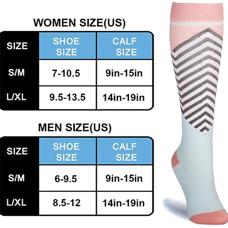 20–30mmHg Compression Socks – Pink Knee-High Stockings for Varicose Veins, Pain Relief & Circulation Support - Image 2