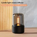 2025 New Ultrasonic Candlelight Aromatherapy Humidifier – Soft Glow for Home, Office & Bedroom