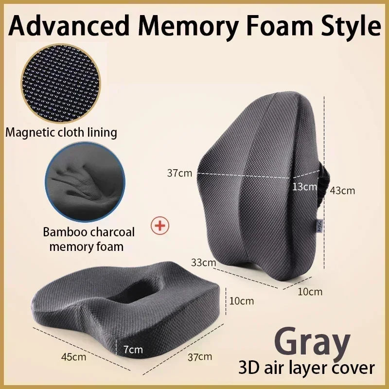 Memory Foam Seat & Back Cushion Set – Orthopedic Support for Coccyx & Waist - Image 17