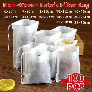 Disposable Tea Filter Bags – Non-Woven Fabric Empty Tea Bags with String & Heat Seal