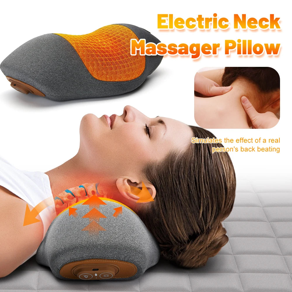 Electric Neck Massager Pillow – Cervical Support with Heat & Vibration Therapy - Image 4