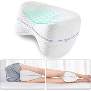 Memory Foam Leg Pillow – Sciatica Relief & Lower Back Support Cushion