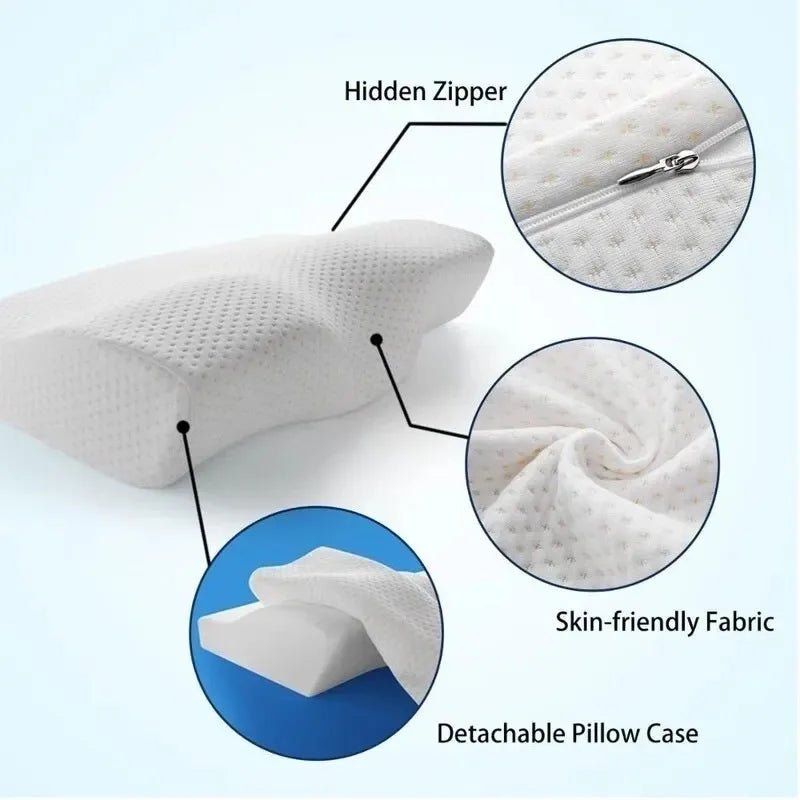Butterfly-Shaped Memory Foam Cervical Pillow – Orthopedic Neck Protection for Better Sleep - Image 2