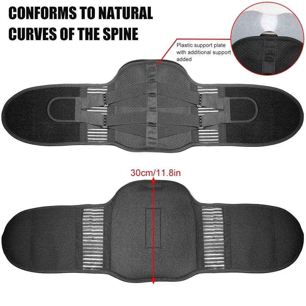 Lower Back Support Brace – Breathable Lumbar Belt with Large Support Pad for Men & Women - Image 4