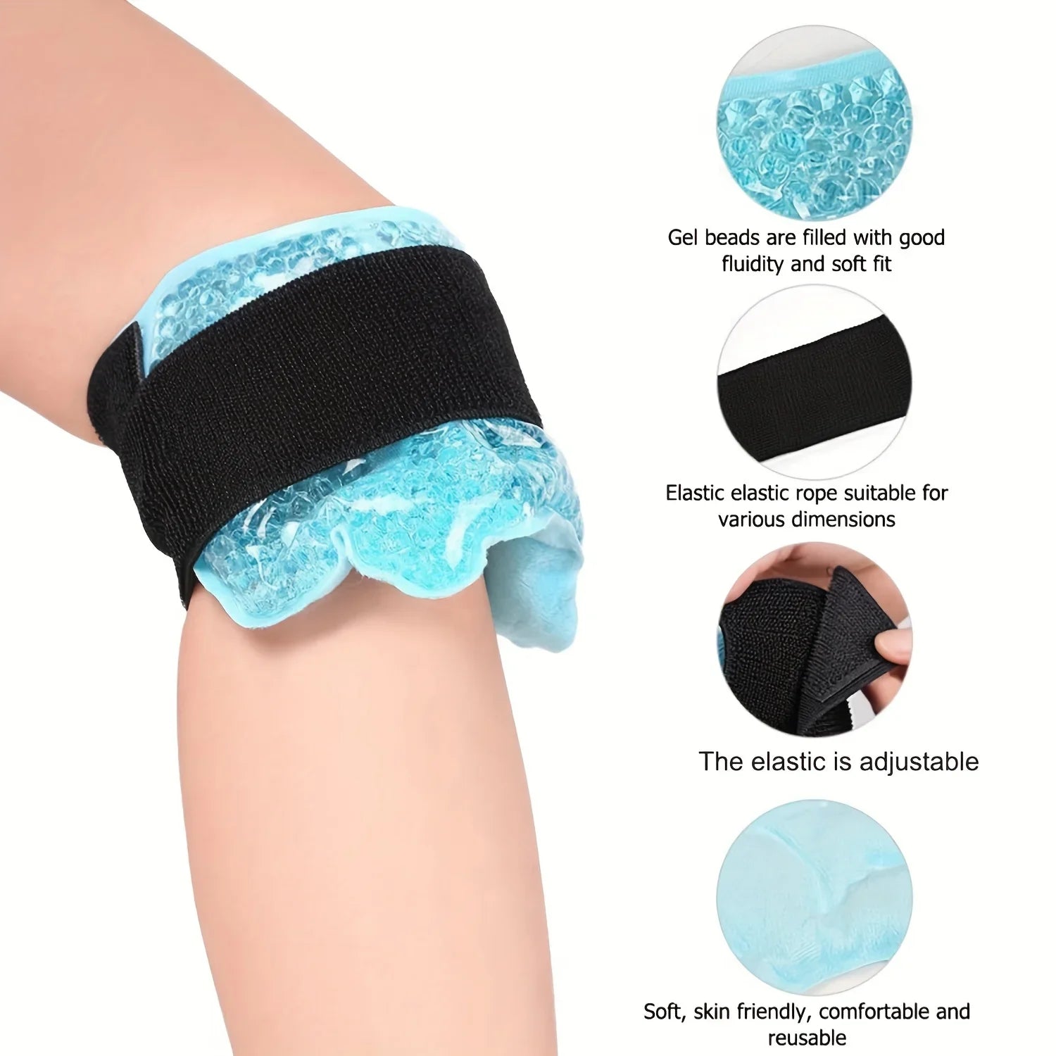 Ankle Foot Ice Pack Wrap – Reusable Gel Bead Pad for Injury & Pain Relief - Image 4
