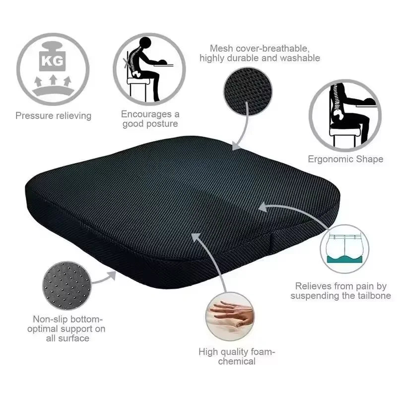 Coccyx Memory Foam Cushion – Tailbone & Sciatica Pain Relief - Image 3