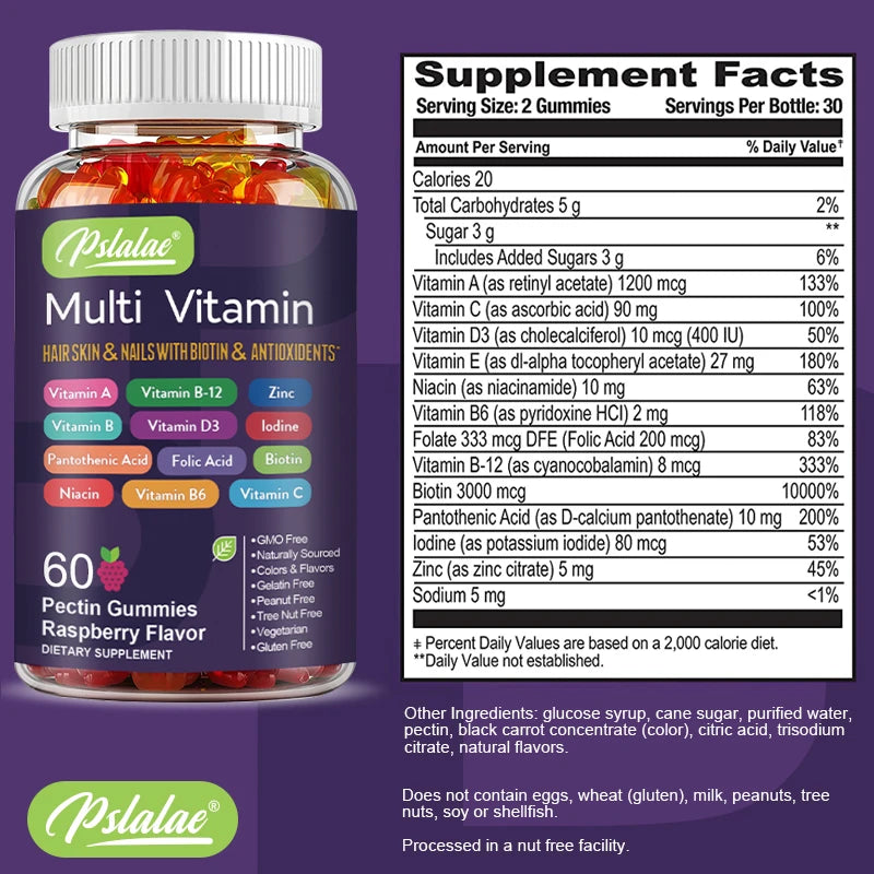 Multivitamin Gummies – With Essential Vitamins & Minerals for Energy, Immunity & Antioxidant Support - Image 2