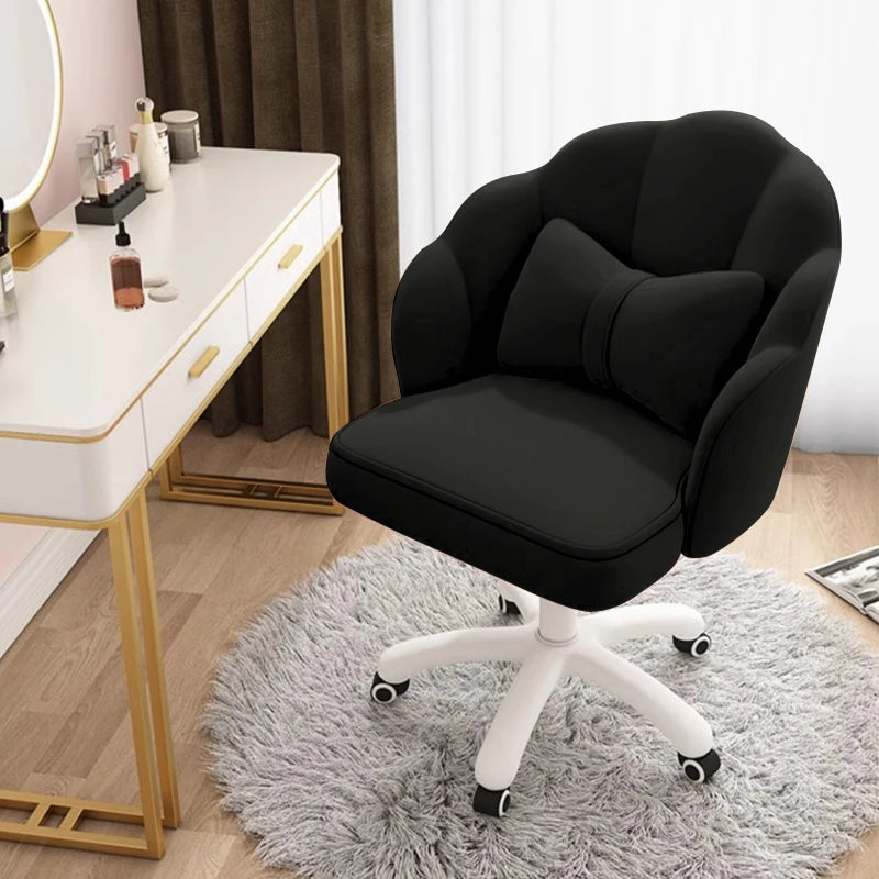 Cute Petal Velvet Desk Chair – Butterfly Design with Bow Cushion - Image 7