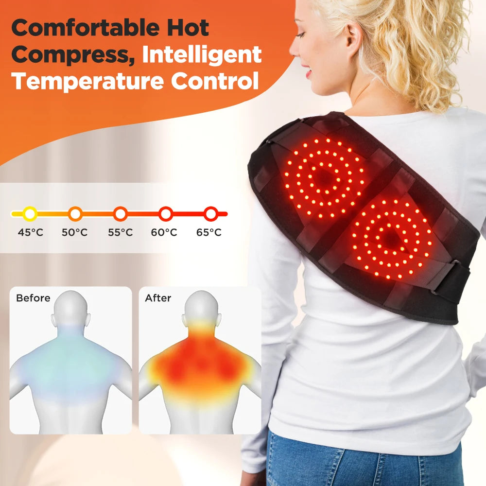 Heating Vibration Massager Belt – Red Light Therapy & Lumbar Support - Image 5