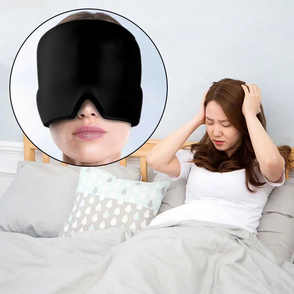 Reusable Migraine Relief Mask – Dual Hot & Cold Gel Compress for Headache & Migraine Soothing - Image 3