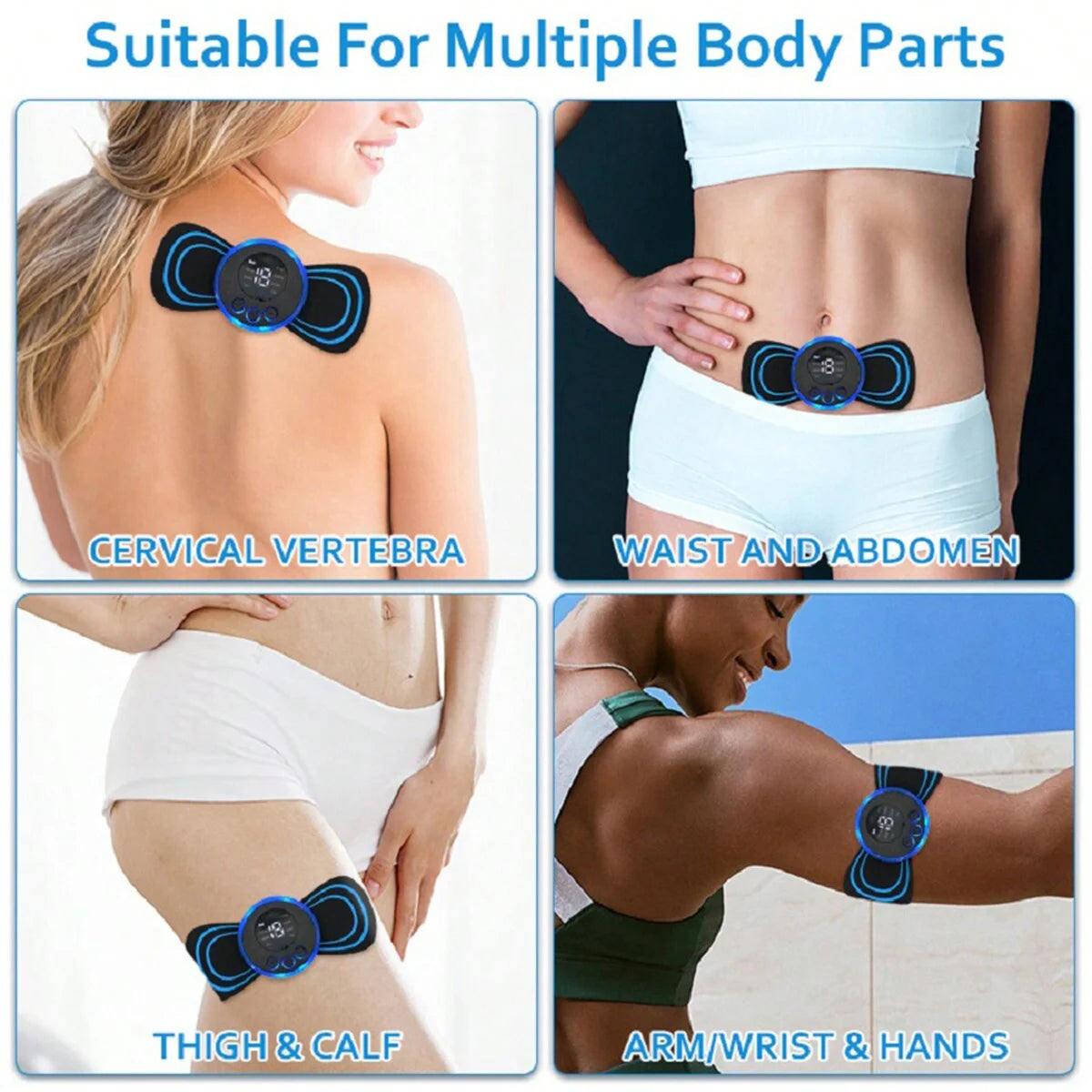 1PC Smart Mini Neck Massager Sticker – USB Rechargeable Portable Shoulder & Neck Massager - Image 3