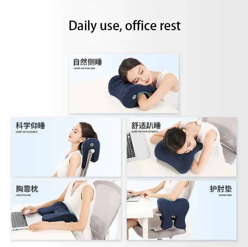 Neck Support Office Rest Lunch Break Pillow – Memory Foam Nap Pillow for Travel & Desk Use - Image 6