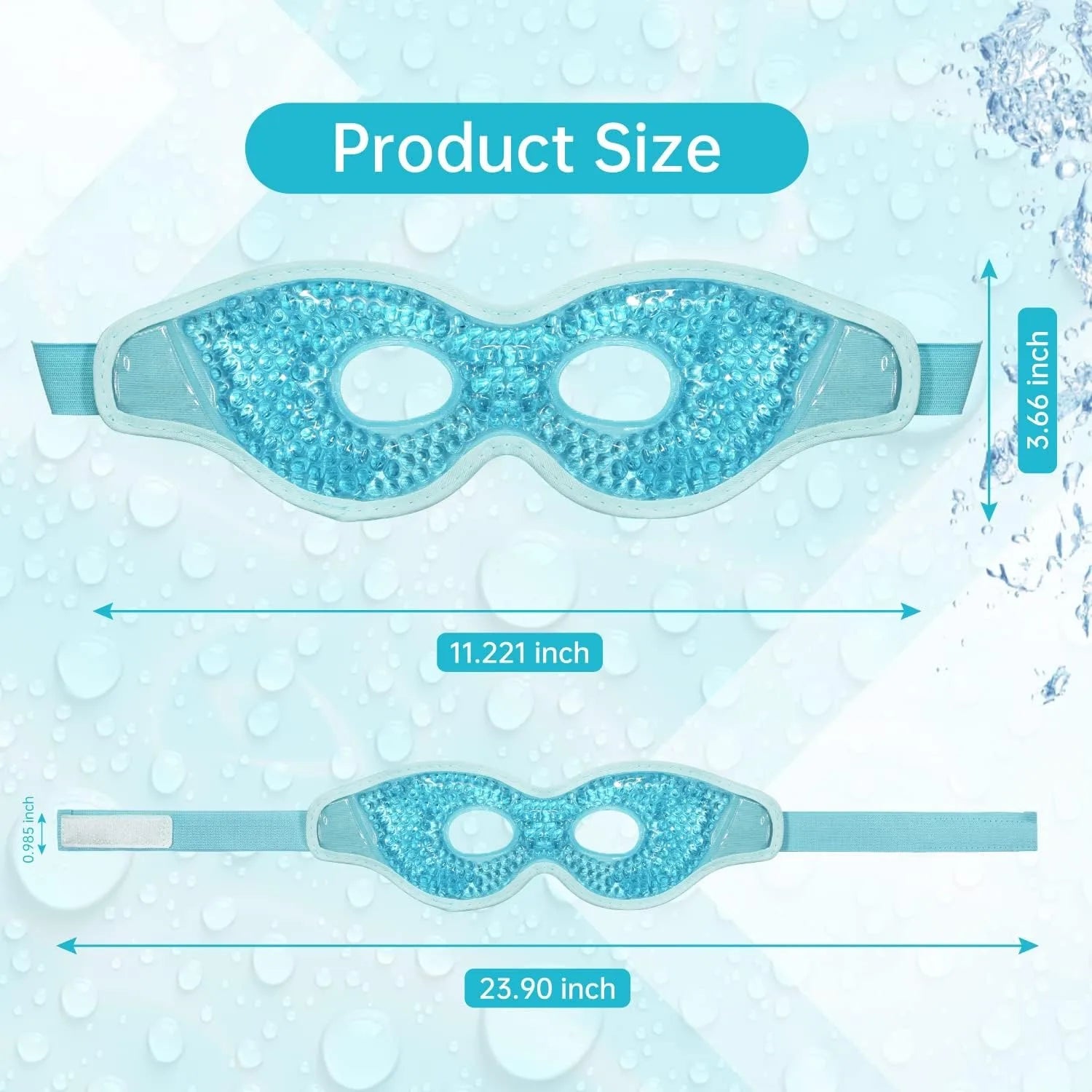 Ice Eye Mask – Reusable Hot & Cold Gel Bead Compress with Eye Holes - Image 2