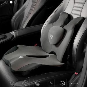 Memory Foam Seat & Back Support Pillow Set – Orthopedic Relief for Coccyx, Hip & Lumbar