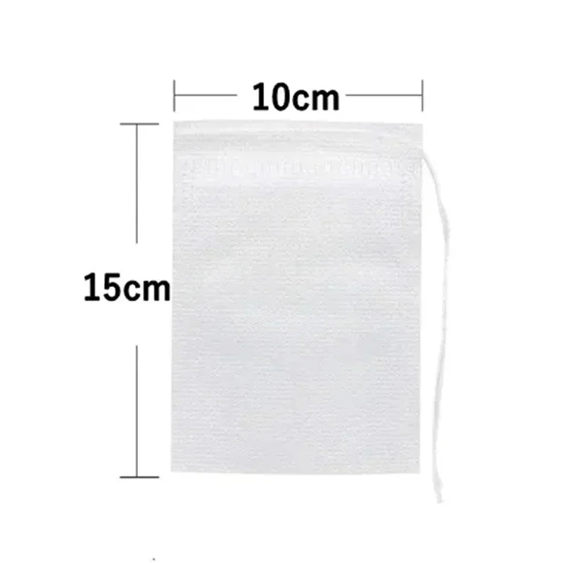 300/50PCS Disposable Tea Bags – Non-Woven Fabric Drawstring Infuser Bags for Loose Tea & Coffee - Image 10