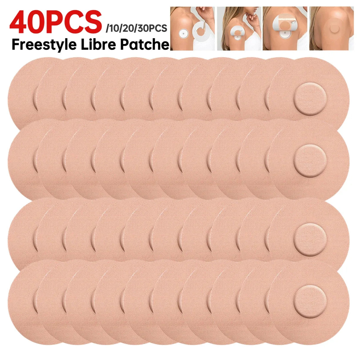 10Pcs Waterproof Adhesive Sensor Patches – Skin-Friendly Freestyle Libre Covers