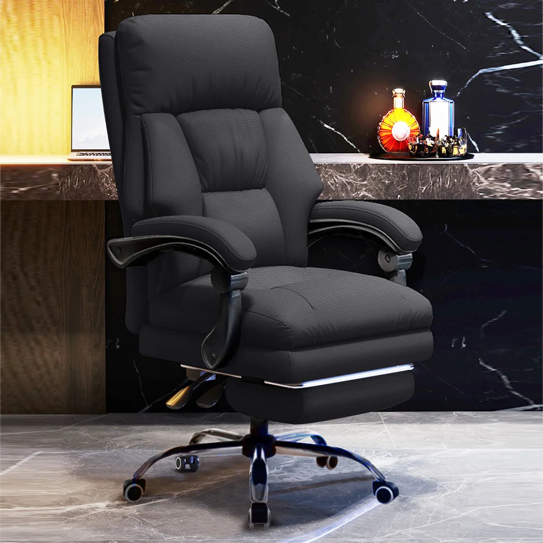 High Back Executive Office Chair – Comfortable Swivel Gaming & Work Chair with Footrest - Image 8