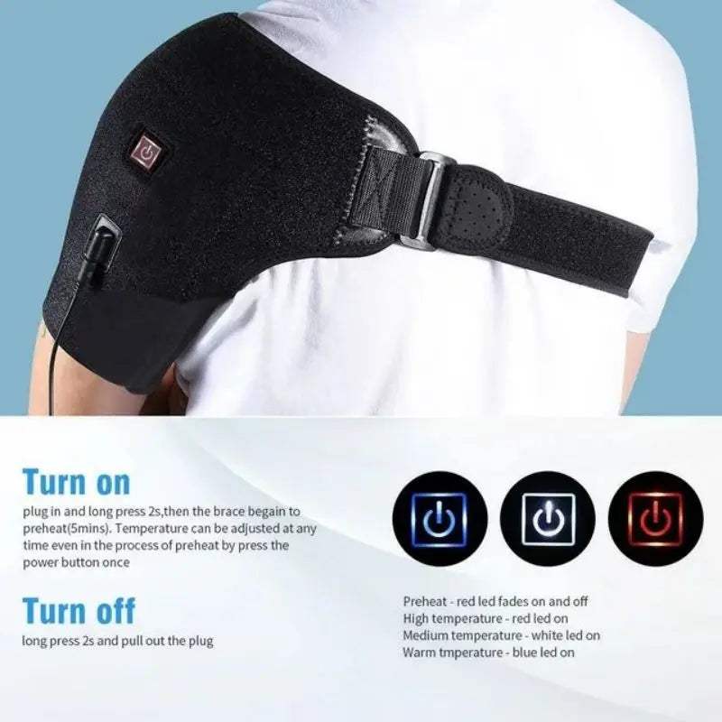 Heating Shoulder Support Belt – Adjustable Temperature Therapy for Pain Relief & Muscle Relaxation - Image 5